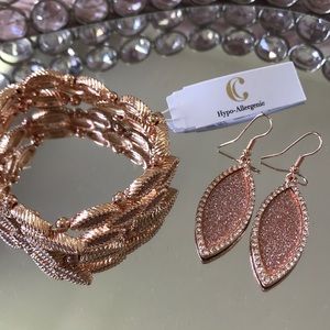Charming Charlie bracelet & earrings, NWT!!!